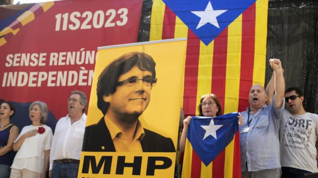 Carles Puigdemont en una imagen del independentismo