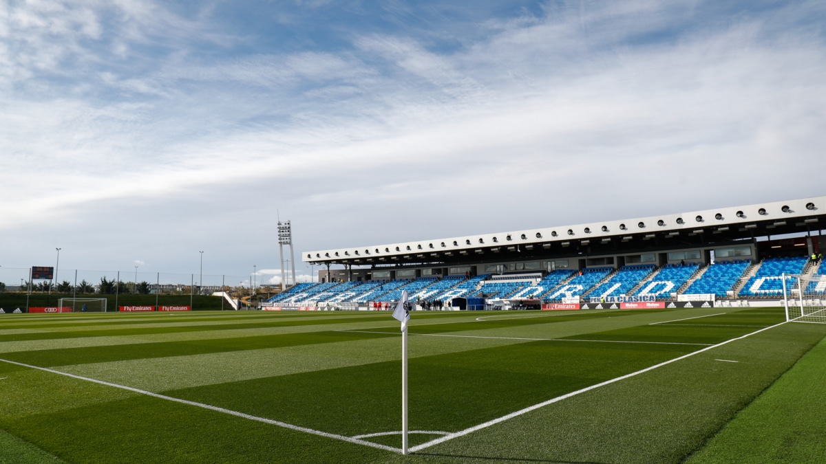 Vista del estadio Alfredo Di Stefano, donde juega el Real Madrid Castilla.