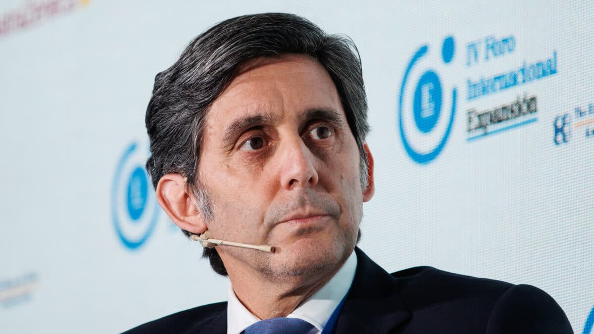 El presidente ejecutivo de Telefónica, José María Alvárez-Pallete, durante la celebración del IV Foro Internacional Expansión