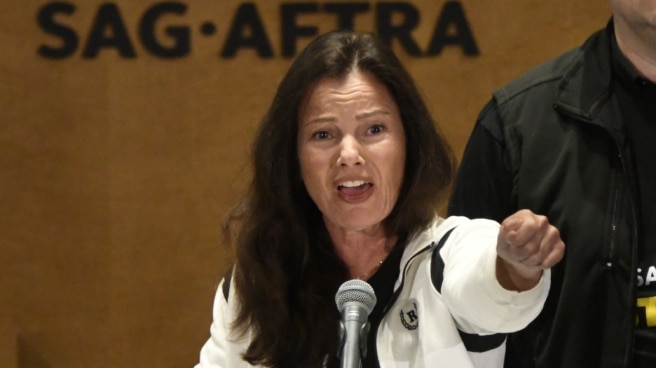 Fran Drescher en su discurso viral del pasado mes de julio, cuando comenzó la huelga de SAG-AFTRA Fran Drescher en su discurso viral del pasado mes de julio, cuando comenzó la huelga de SAG-AFTRA