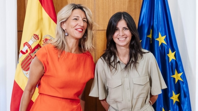 Yolanda Díaz con Amanda Gutiérrez, presidenta de FUTPRO Yolanda Díaz con Amanda Gutiérrez, presidenta de FUTPRO