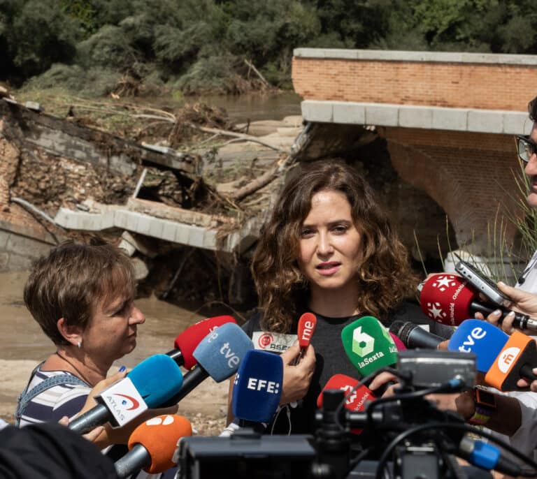 Ayuso pedirá la declaración de "zona catastrófica" en los municipios afectados por la DANA