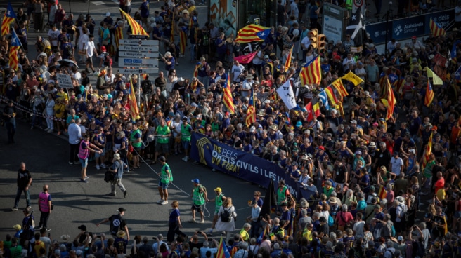 Celebración de la Diada en Barcelona. Celebración de la Diada en Barcelona.