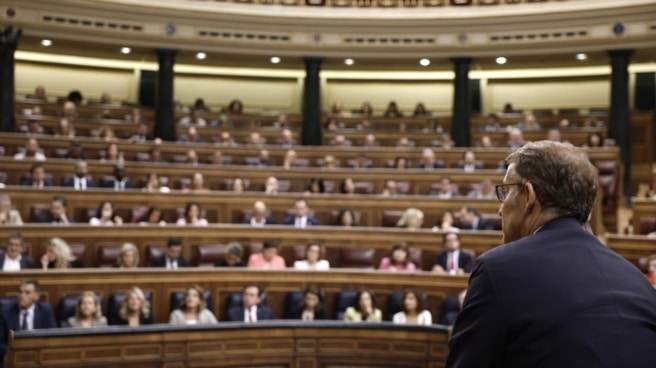 Alberto Núñez Feijóo, se incorpora para votar durante la segunda votación de su investidura fallida, este viernes en el Congreso de los Diputados. Alberto Núñez Feijóo, se incorpora para votar durante la segunda votación de su investidura fallida, este viernes en el Congreso de los Diputados.