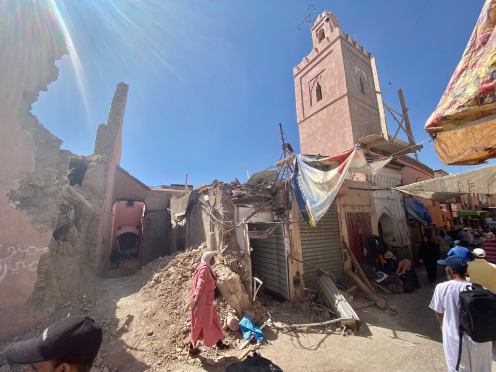 Desperfectos ocasionados por el terremoto en Marrakech