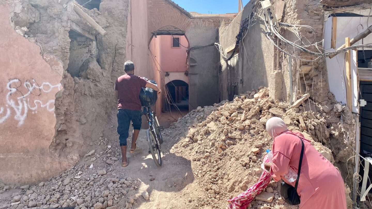 Desperfectos ocasionados por el terremoto en Marrakech