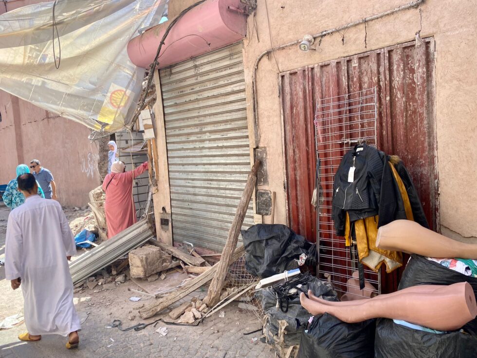 El zoco de Marrakech tras el terremoto.