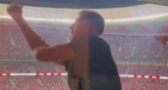 El feo gesto del hijo de Simeone a los seguidores del Real Madrid