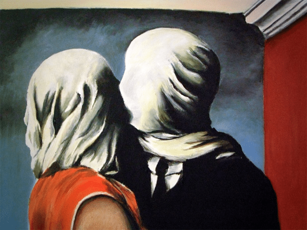 El cuadro de Magritte llamado 'Los Amantes'