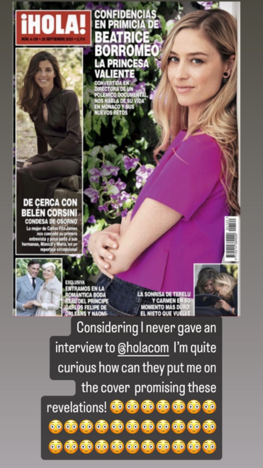 El ataque de Beatrice Borromeo a ¡Hola!