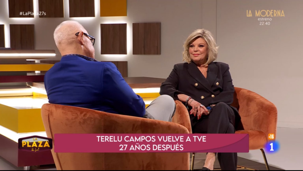 Terelu Campos ha hablado con Jordi González en el estreno de 'La Plaza' en TVE