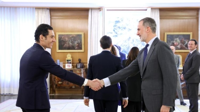 El fiscal Jorge Andújar en una recepción con el rey Felipe VI El fiscal Jorge Andújar en una recepción con el rey Felipe VI