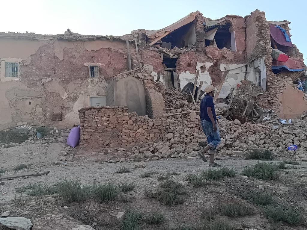 Una de las localidades más afectadas por el terremoto en el Atlas.