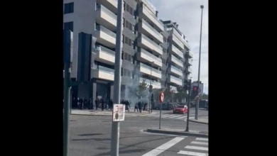 Pelea de ultras en Pamplona: Indar Gorri y Biris ajustan cuentas tras una pancarta a favor de La Manada en El Sadar