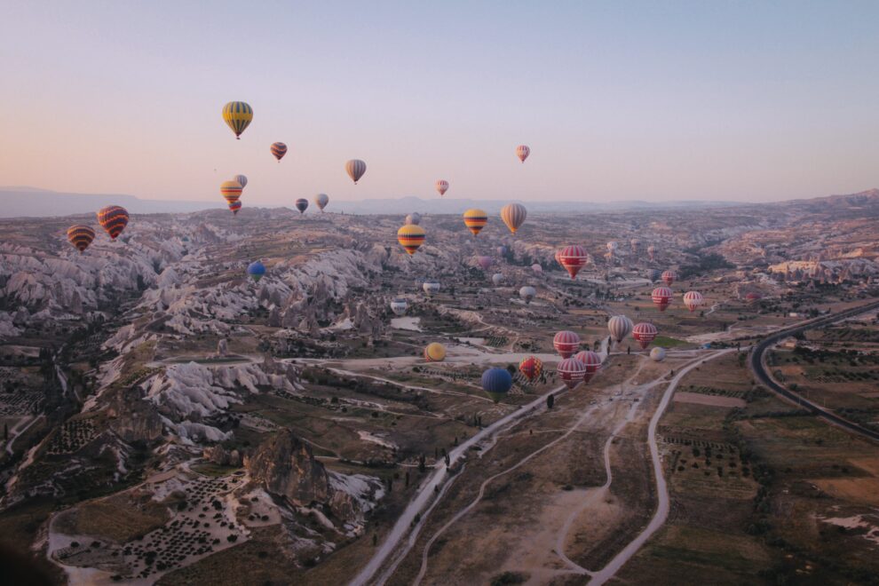Los globos de aire en Capadocia, Turquía, que es uno de los países que cambiaron su nombre como ahora quiere India