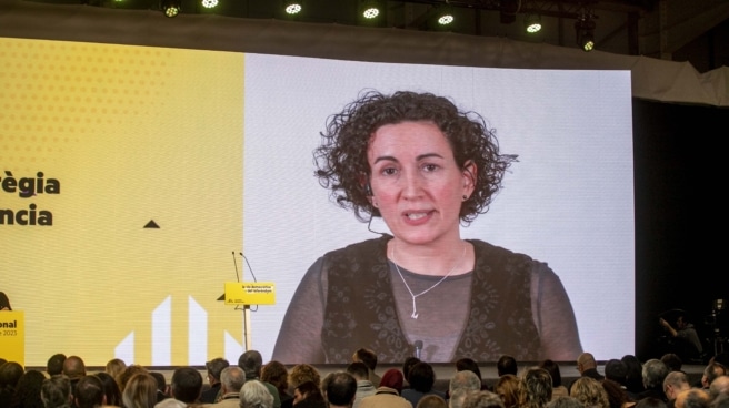 ERC replica a Pablo Iglesias que su apoyo a Sánchez no está asegurado y recuerda que tumbaron sus presupuestos en 2019 La secretaria general de ERC, Marta Rovira, interviene de manera telemática durante el congreso de ERC