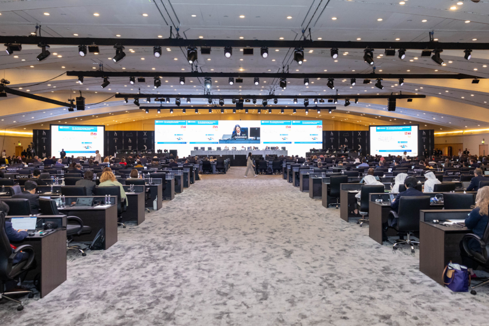 Una gran sala de casi 5.000 metros cuadrados ha acogido la sesión plenaria de la 45ª reunión ampliada del Comité del Patrimonio Mundial de la Unesco en Riad.