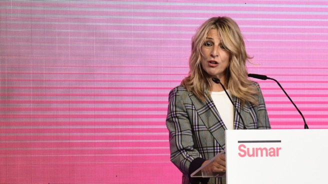 Yolanda Díaz en la peluquería o en cohete La líder de Sumar, Yolanda Díaz, durante su intervención este sábado en Madrid en el acto "Un proyecto útil para un país mejor", convocado por la formación para actualizar su ideario.