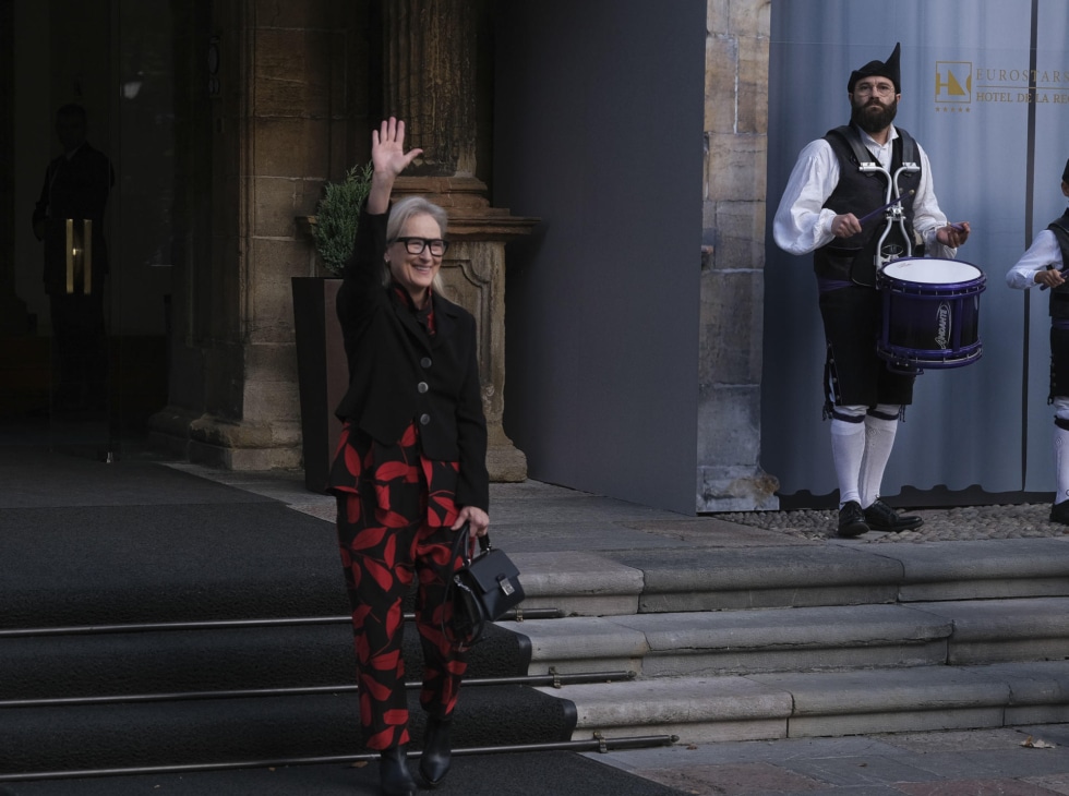 La actriz estadounidense Meryl Streep, Premio Princesa de Asturias de las Artes 2023, en el hotel Reconquista antes de mantener este miércoles en Oviedo varios encuentros con profesorado, alumnado y público para hablar de la interpretación y de su trayectoria profesional, a dos días de recoger el galardón