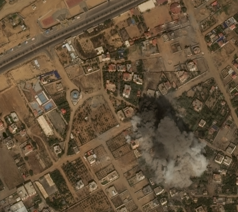 Los bombardeos sobre Gaza, captados desde el cielo