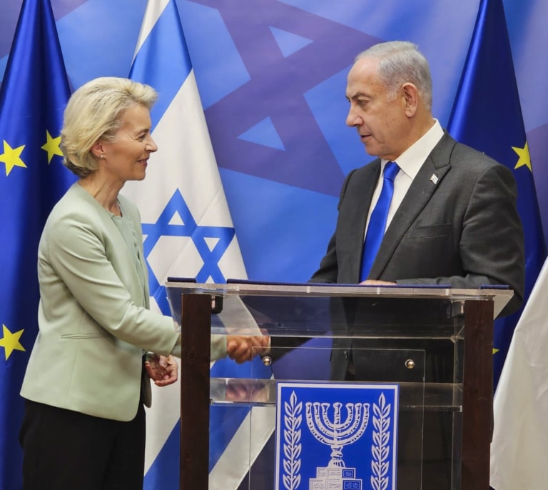 Von der Leyen se refugia en un búnker de Tel Aviv tras sonar las alarmas antiaéreas