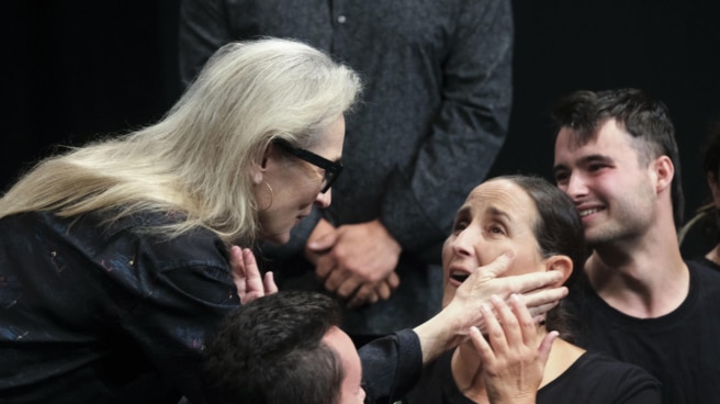 La actriz estadounidense Meryl Streep durante un encuentro con estudiantes de la Escuela Superior de Arte Dramático del Principado en Gijón La actriz estadounidense Meryl Streep durante un encuentro con estudiantes de la Escuela Superior de Arte Dramático del Principado en Gijón