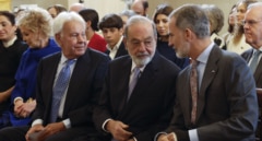 Carlos Slim defiende el legado español en México junto al Rey y Felipe González