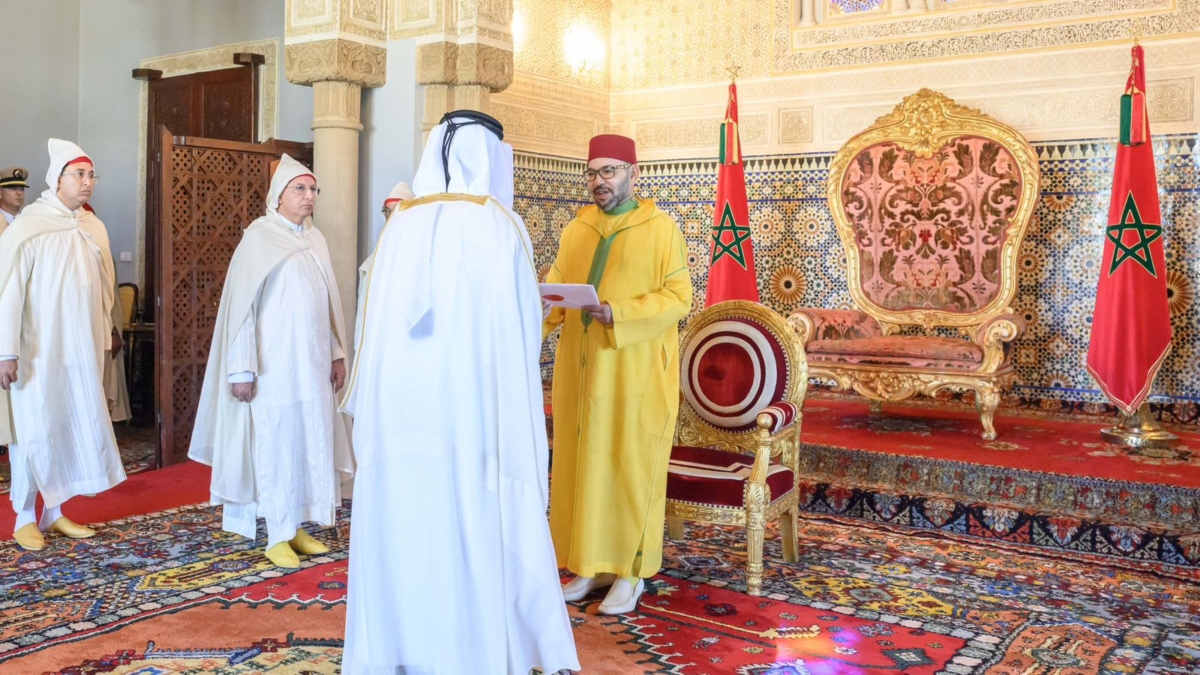 Mohamed VI recibe a embajadores extranjeros en el Palacio Real en Rabat.