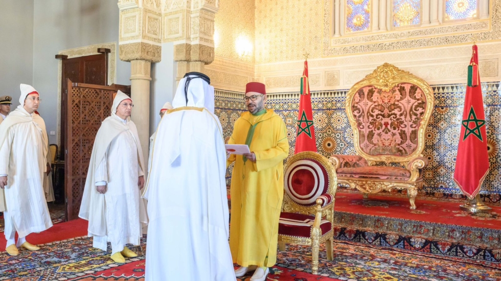 Mohamed VI recibe a embajadores extranjeros en el Palacio Real en Rabat.