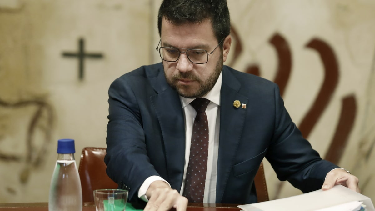 Pere Aragonès preside la reunión del Govern