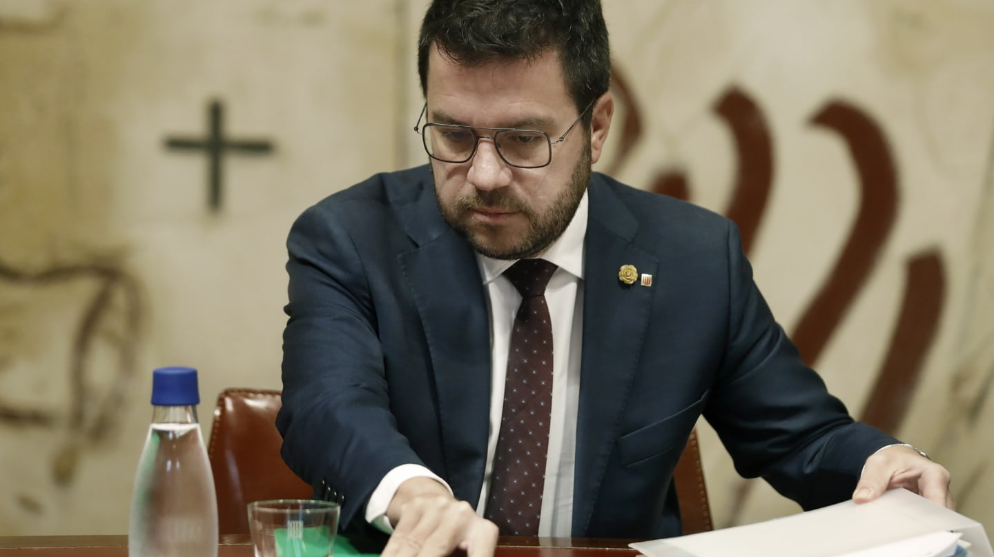 Pere Aragonès preside la reunión del Govern