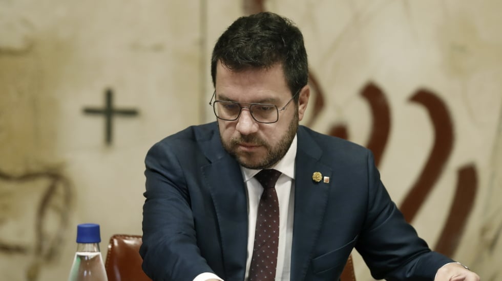 Pere Aragonès preside la reunión del Govern