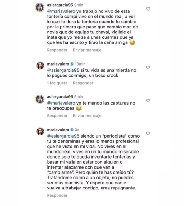 La conversación que compartió la novia de Borja Iglesias