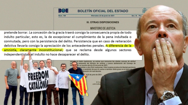 El decreto de indulto firmado por el exministro de Justicia Juan Carlos Campo El decreto de indulto firmado por el exministro de Justicia Juan Carlos Campo