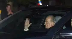 El Rey emérito llega al Palacio de El Pardo para la celebración familiar en honor a la princesa Leonor