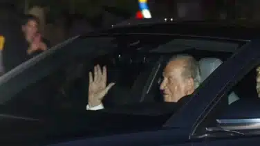 El Rey emérito llega al Palacio de El Pardo para la celebración familiar en honor a la princesa Leonor