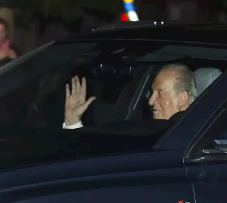 El Rey emérito llega al Palacio de El Pardo para la celebración familiar en honor a la princesa Leonor
