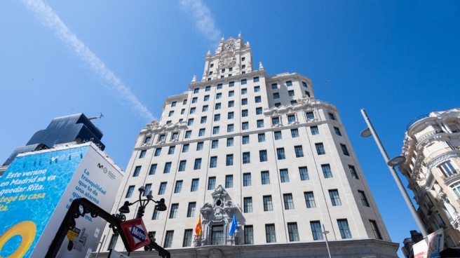 El edificio de la Fundación Telefónica en la Gran Vía, en Madrid.