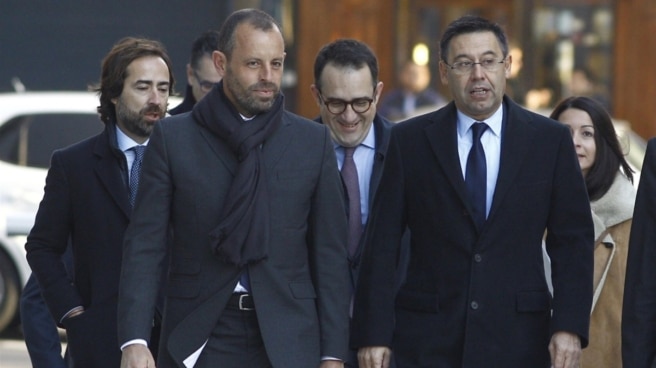 Sandro Rosell y Josep Maria Bartomeu, expresidente del Barcelona Sandro Rosell y Josep Maria Bartomeu