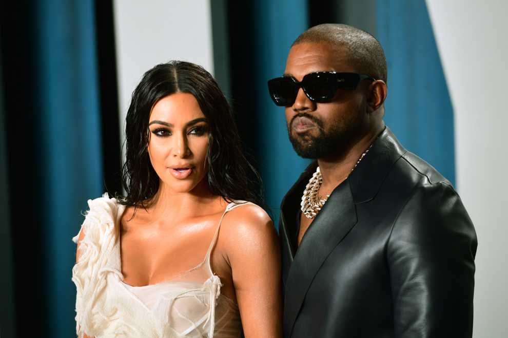 Kim y Kanye posan juntos en un evento de febrero de 2020