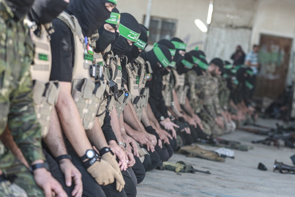 Miembros del brazo armado de Hamás.