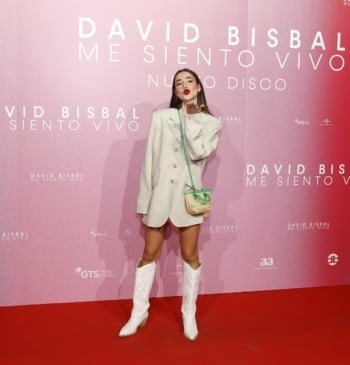 Lola Lolita, en la presentación del disco de David Bisbal en 2023