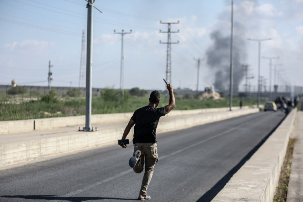 Militantes palestino en la franja de Gaza.