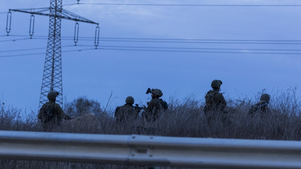 Militares israelíes en la zona de Yakhini.