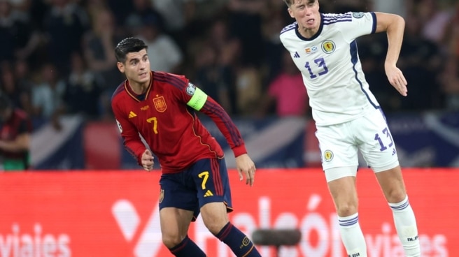 Álvaro Morata con España frente a Escocia Álvaro Morata