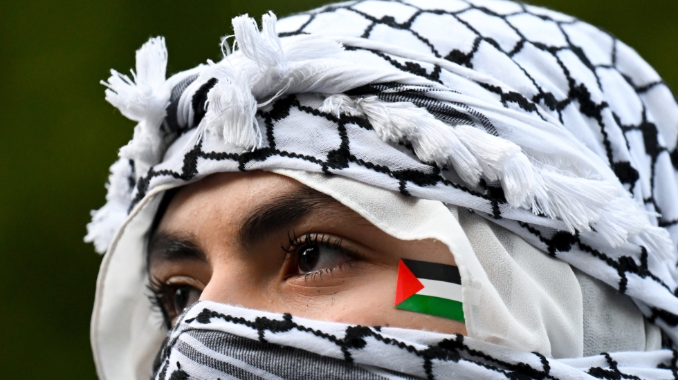 Protesta contra la ocupación de Palestina en Canberra.