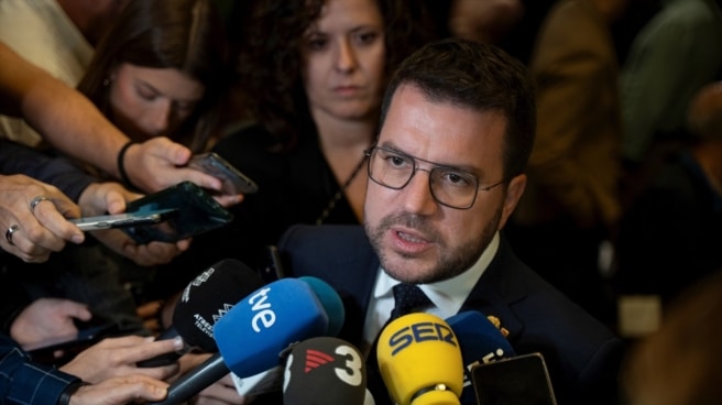 El presidente de la Generalitat de Catalunya, Pere Aragonès, asiste al acto de entrega de Premis Octubre, a 28 de octubre de 2023, en Valencia El presidente de la Generalitat de Catalunya, Pere Aragonès, asiste al acto de entrega de Premis Octubre, a 28 de octubre de 2023, en Valencia