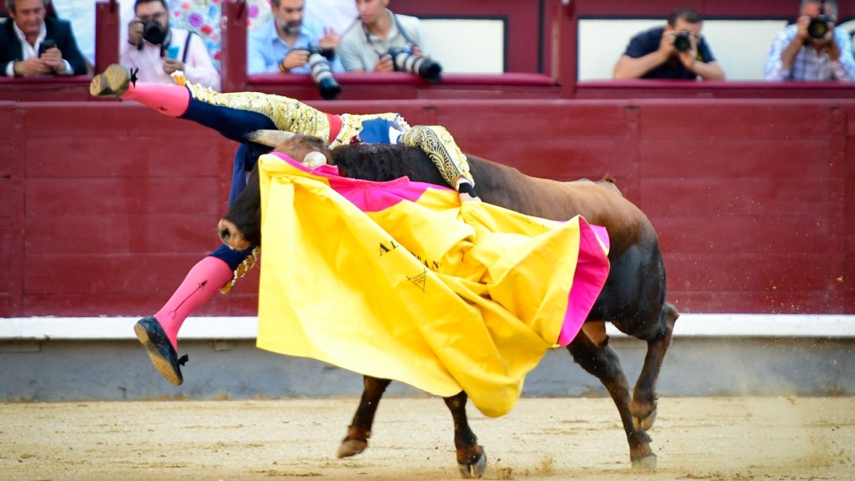 Cogida grave en el muslo a Álvaro Serrano en cVentas, Madrid