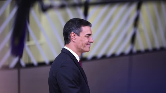 Pedro Sánchez a su llegada al Consejo Europeo. Pedro Sánchez a su llegada al Consejo Europeo.