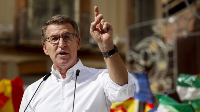Feijóo durante su intervención en Málaga Feijóo durante su intervención en Málaga.